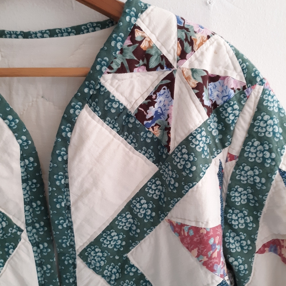 Quilted Handmade Vintage Style Jacket Shacket - Picture 2 of 7